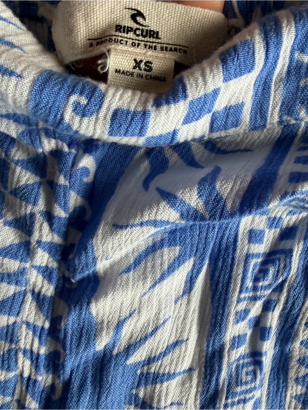 Rip Curl Blue San Carlos Boho Beach Pants, Size XS - Picture 3 of 4